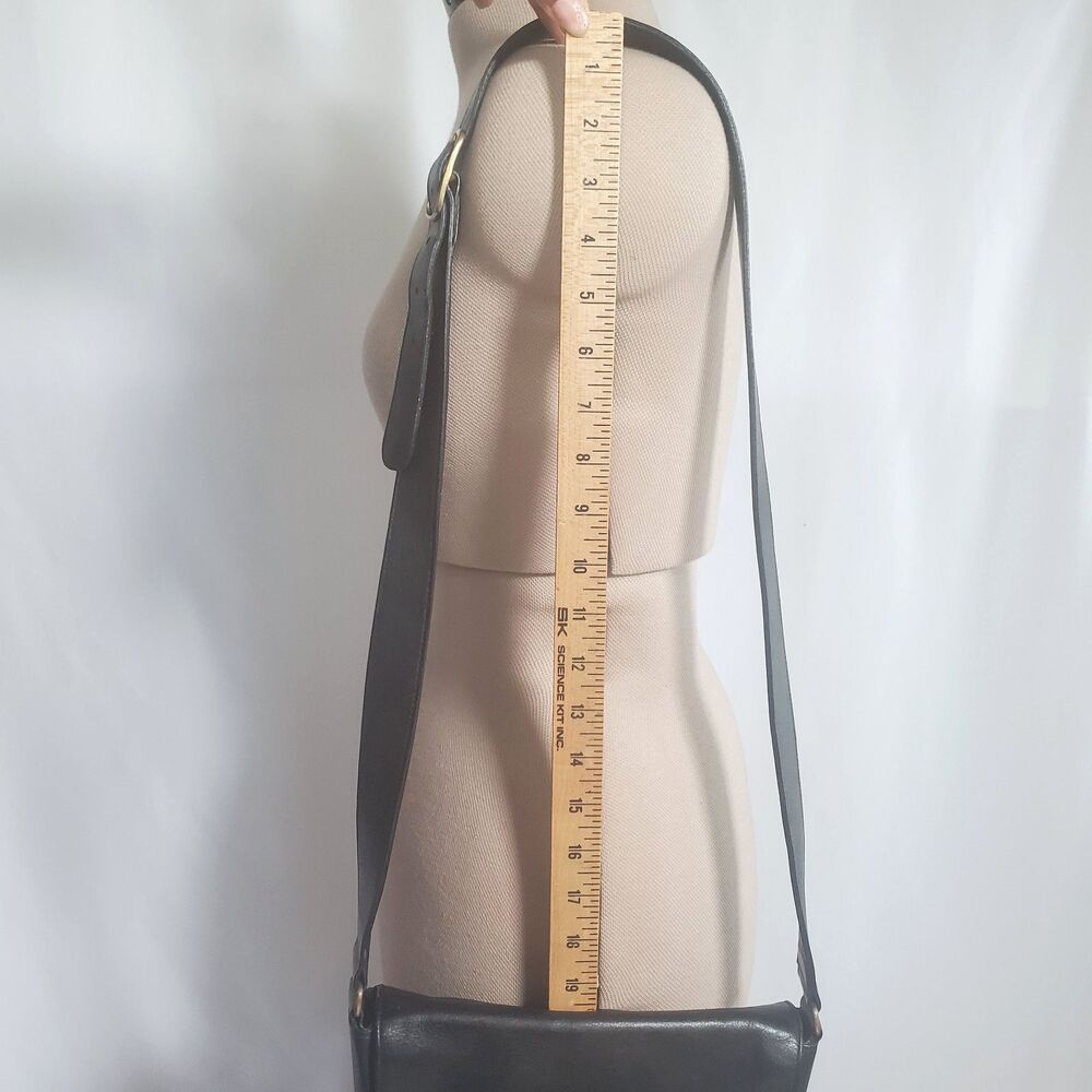 VTG Coach Women’s Crossbody Bag Black Leather Bistro 4125 Manhattan Messenger - Picture 14 of 15